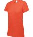 Augusta Sportswear 3067 Women's Triblend Short Sle in Orange heather side view