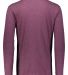 Augusta Sportswear 3075 Triblend Long Sleeve Crewn in Maroon heather back view