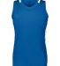 Augusta Sportswear 2436 Women's Crossover Tank Top in Royal/ white front view