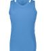 Augusta Sportswear 2436 Women's Crossover Tank Top in Columbia blue/ white front view