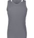 Augusta Sportswear 2436 Women's Crossover Tank Top in Graphite/ white front view