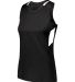 Augusta Sportswear 2436 Women's Crossover Tank Top in Black/ white side view