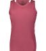 Augusta Sportswear 2437 Girls Crossover Tank Top in Maroon/ white front view