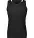 Augusta Sportswear 2437 Girls Crossover Tank Top in Black/ white front view