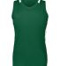 Augusta Sportswear 2437 Girls Crossover Tank Top in Dark green/ white front view