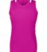 Augusta Sportswear 2437 Girls Crossover Tank Top in Power pink/ white front view