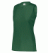 Augusta Sportswear 4795 Girls' Sleeveless Wicking  DARK GREEN front view