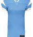 Augusta Sportswear 9583 Youth Slant Football Jerse in Columbia blue/ white front view