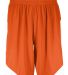 Augusta Sportswear 1733 Step-Back Basketball Short in Orange/ white front view