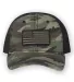 DRI DUCK 3353 Tactical Cap Green Camo/ Black front view