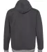 J America 8649 Relay Fleece Hooded Sweatshirt Black back view