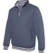 J America 8650 Relay Fleece Quarter-Zip Sweatshirt Navy side view