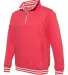 J America 8650 Relay Fleece Quarter-Zip Sweatshirt Red side view