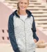 J America 8679 Women’s Mélange Fleece Colorblocked Full-Zip Sweatshirt Catalog catalog view