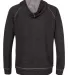 J America 8695 Shore French Terry Hooded Pullover Charcoal back view