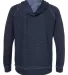J America 8695 Shore French Terry Hooded Pullover Navy back view
