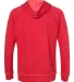 J America 8695 Shore French Terry Hooded Pullover Red back view