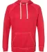 J America 8695 Shore French Terry Hooded Pullover Red front view