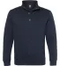 J America 8890 Quilted Snap Pullover Navy front view
