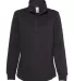 J America 8891 Women’s Quilted Snap Pullover Black front view