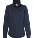 J America 8891 Women’s Quilted Snap Pullover Navy front view