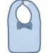 Rabbit Skins 1002 Infant Baby Rib Bow Tie Bib LT BLUE/ INDIGO front view