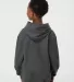 Tultex 320Y - Youth Pullover Hood in Heather charcoal back view