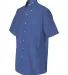 Van Heusen 13V0042 Short Sleeve Oxford Shirt English Blue side view