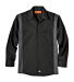 Dickies LL524 Unisex Industrial Color Block Long-S BLACK/ CHARCOAL front view