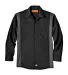 Dickies LL524T 4.5 oz. Industrial Long-Sleeve Colo BLACK/ CHARCOAL front view