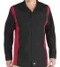 Dickies LL524T 4.5 oz. Industrial Long-Sleeve Colo BLACK/ RED front view