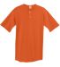 Augusta Sportswear 580 Two Button Baseball Jersey in Orange front view