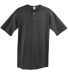 Augusta Sportswear 580 Two Button Baseball Jersey in Black front view