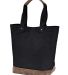 Authentic Pigment AP1921 Canvas Resort Tote in Black/ brown front view