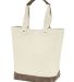 Authentic Pigment AP1921 Canvas Resort Tote in Natural/ brown front view