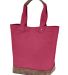 Authentic Pigment AP1921 Canvas Resort Tote in Chili/ brown front view