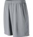Augusta Sportswear 805 Wicking Mesh Short in Silver grey side view