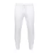 1001 Unisex Basic Jogger  in White front view