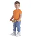 Delta Apparel 11000 Infant SS Tee in Tangerine front view