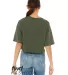 Bella + Canvas 6482 Fast Fashion Women's Jersey Cr in Military green back view