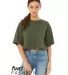 Bella + Canvas 6482 Fast Fashion Women's Jersey Cr in Military green front view