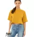 Bella + Canvas 6482 Fast Fashion Women's Jersey Cr in Mustard front view