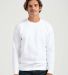 Tultex 340 - Unisex Fleece Crew in White front view
