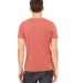 Bella + Canvas 3415 Unisex Triblend V-Neck Short S in Clay triblend back view