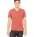 Bella + Canvas 3415 Unisex Triblend V-Neck Short S in Clay triblend front view