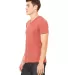 Bella + Canvas 3415 Unisex Triblend V-Neck Short S in Clay triblend side view