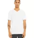 Bella + Canvas 3415 Unisex Triblend V-Neck Short S in Solid wht trblnd front view