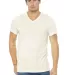 Bella + Canvas 3415 Unisex Triblend V-Neck Short S in Oatmeal triblend front view