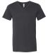 Bella + Canvas 3415 Unisex Triblend V-Neck Short S in Solid Dark Grey Triblend