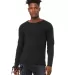 Bella + Canvas 3416 Fast Fashion Unisex Triblend R in Solid blk trblnd front view